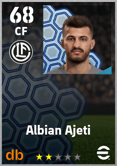Albian Ajeti — CF, OVR 68, MAX 68