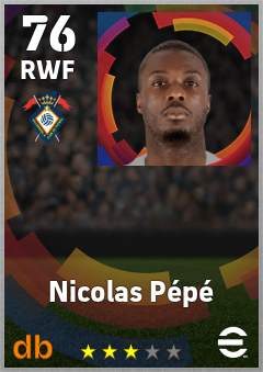 Nicolas Pépé eFootball player card