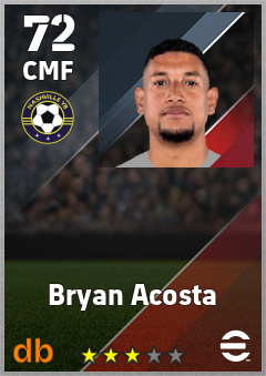 Bryan Acosta — CMF, OVR 72, MAX 72