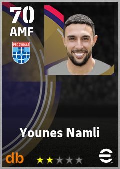 Younes Namli — AMF, OVR 70, MAX 70