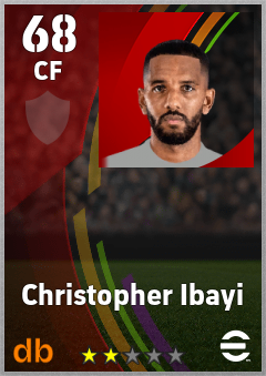 Christopher Ibayi — CF, OVR 68, MAX 68
