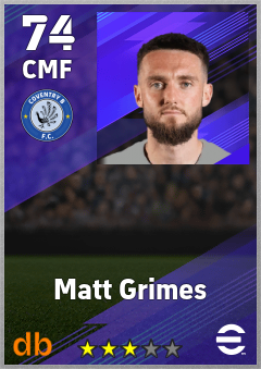 Matt Grimes — CMF, OVR 74, MAX 74