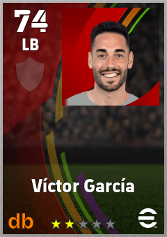 Víctor García — LB, OVR 74, MAX 74