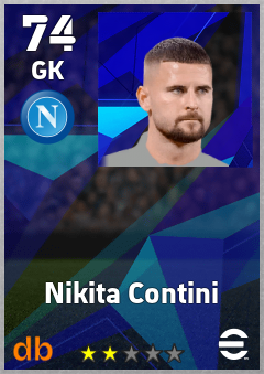 Nikita Contini — GK, OVR 74, MAX 74