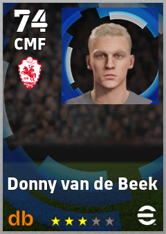 Donny van de Beek eFootball player card