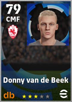 Donny van de Beek — CMF, OVR 79, MAX 79
