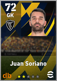 Juan Soriano — GK, OVR 72, MAX 72