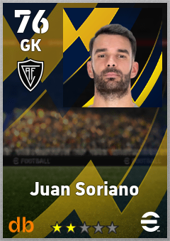 Juan Soriano — GK, OVR 76, MAX 76