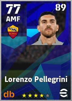 Lorenzo Pellegrini — AMF, OVR 77, MAX 89