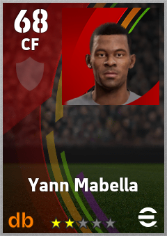 Yann Mabella — CF, OVR 68, MAX 68