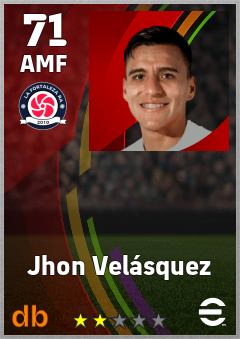 Jhon Velásquez — AMF, OVR 71, MAX 71