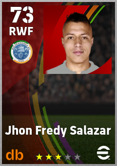 Jhon Fredy Salazar — RWF, OVR 73, MAX 73