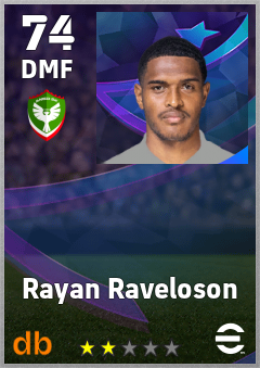 Rayan Raveloson — DMF, OVR 74, MAX 74