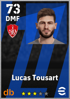 Lucas Tousart — DMF, OVR 73, MAX 73