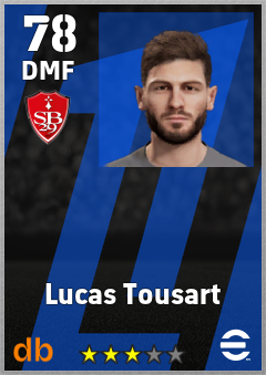 Lucas Tousart — DMF, OVR 78, MAX 78