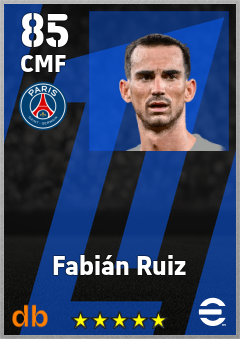 Fabián Ruiz — CMF, OVR 85, MAX 92