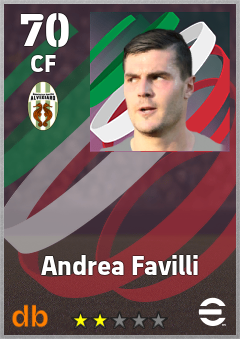 Andrea Favilli — CF, OVR 70, MAX 70