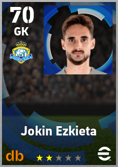 Jokin Ezkieta — GK, OVR 70, MAX 70