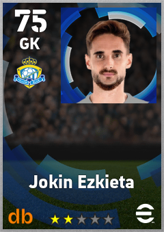 Jokin Ezkieta — GK, OVR 75, MAX 75