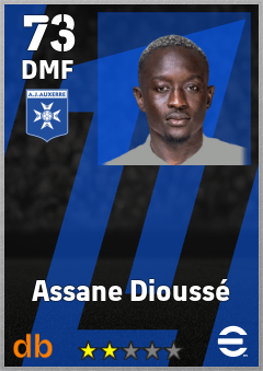 Assane Dioussé — DMF, OVR 73, MAX 73