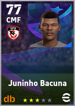 Juninho Bacuna eFootball player card