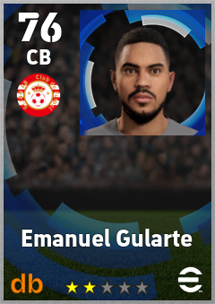 Emanuel Gularte — CB, OVR 76, MAX 76