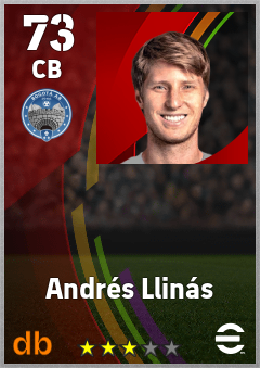 Andrés Llinás — CB, OVR 73, MAX 73