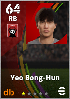 Yeo Bong-Hun — RB, OVR 64, MAX 64