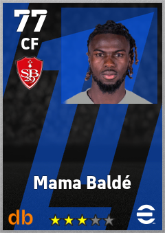 Mama Baldé — CF, OVR 77, MAX 77