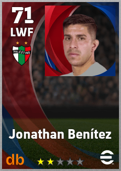 Jonathan Benítez — LWF, OVR 71, MAX 71