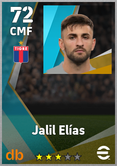 Jalil Elías — CMF, OVR 72, MAX 72