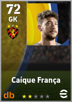 Caíque França — GK, OVR 72, MAX 72