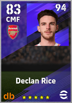 Declan Rice eFootball player card