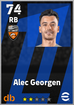 Alec Georgen — RB, OVR 74, MAX 74
