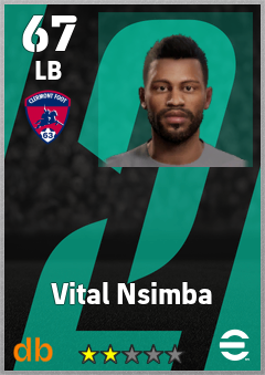 Vital Nsimba — LB, OVR 67, MAX 67