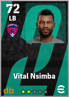 Vital Nsimba — LB, OVR 72, MAX 72