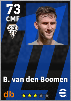 B. van den Boomen — CMF, OVR 73, MAX 73