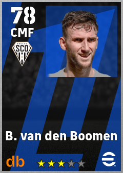 B. van den Boomen — CMF, OVR 78, MAX 78