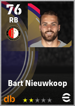 Bart Nieuwkoop — RB, OVR 76, MAX 76