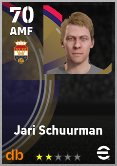 Jari Schuurman — AMF, OVR 70, MAX 70