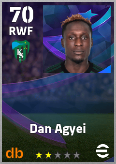 Dan Agyei — RWF, OVR 70, MAX 70