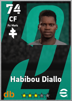 Habibou Diallo — CF, OVR 74, MAX 74