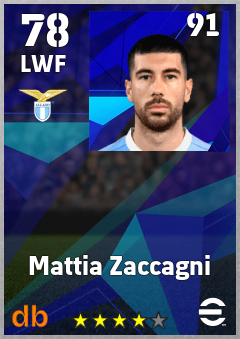 Mattia Zaccagni eFootball player card