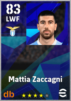 Mattia Zaccagni — LWF, OVR 83, MAX 91
