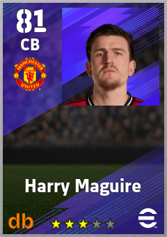 Harry Maguire — CB, OVR 81, MAX 89