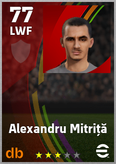 Alexandru Mitriță — LWF, OVR 77, MAX 77