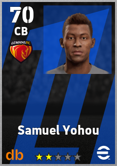 Samuel Yohou — CB, OVR 70, MAX 70