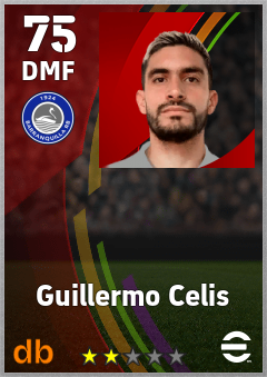 Guillermo Celis — DMF, OVR 75, MAX 75
