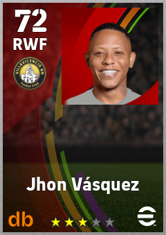 Jhon Vásquez — RWF, OVR 72, MAX 72