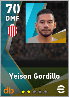 Yeison Gordillo — DMF, OVR 70, MAX 70